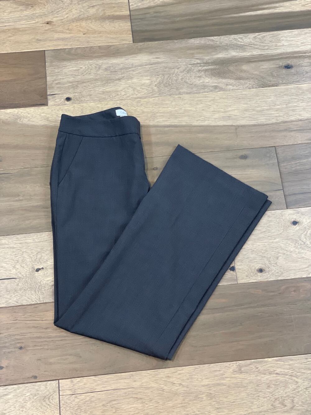 Calvin Klein Classic Fit Gray Straight Leg Pants Size 2 Tailored Fit Lightweight